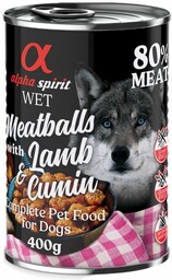 alpha spirit Dog Meatballs, 6 x 400 g