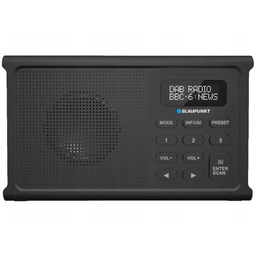 CZARNE RADIO PRZENOŚNE DAB Blaupunkt DR3BK DAB+ FM