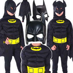 BATMAN Strój Dla Chłopca Kostium wersja Deluxe 116-122