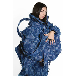 Pakamera Torba shopper patchwork denim