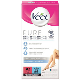 Veet Pure, Plastry Z Woskiem Do Depilacji Ciała