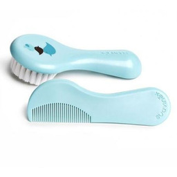 Zestaw niebieski szczotka grzebień Suavinex