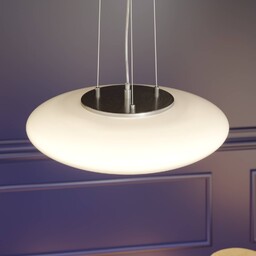 Lampa wisząca szklana Gunda Lindby, możliwość ściemniania, biały
