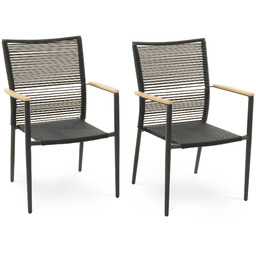 Zestaw 2 krzeseł ogrodowych Asti - Beżowe