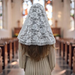 Tradycyjna Katolicka Mantylka Biała