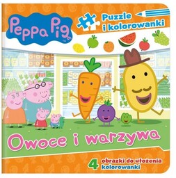 Świnka Peppa Puzzle i kolorowanki 1 Owoce