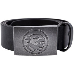 SKÓRZANY pasek PIT BULL BONES czarny-110 cm.