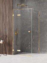 Złota kabina prysznicowa lewa 90x100 EXK-1662 Avexa Gold