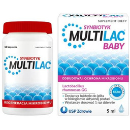 Zestaw Multilac, 50 kaps. + Multilac Baby krople,