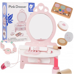 CLASSIC WORLD Drewniana Toaletka dla Dziewczynki z Lustrem