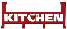 WIESZAK HACZYK NA DRZWI SZAFKĘ poczwórny czerwony