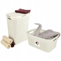 Kosz z pokrywą 60L + pojemnik 45L Curver