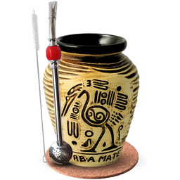 Zestaw Matero Aztek do Yerba Mate + Bombilla