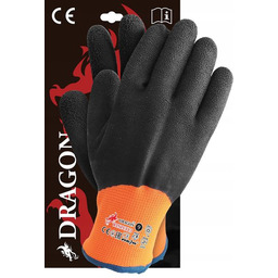 WINFULL3 - Rękawice ochronne ocieplane, powlekane - pomarańczowo-czarny