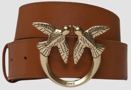 PINKO Brązowy pasek damski Love Berry H4 Belt