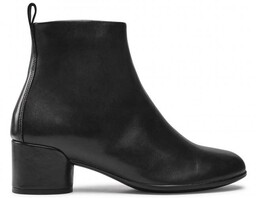 ECCO SHAPE 35 Botki damskie czarne skórzane 40