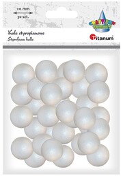 Ozdoby styropianowe kule 20mm 30 szt Titanum 283007