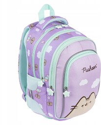 Pusheen plecak 4 komory, plecy usztywniane Pluszowa Aplikacja