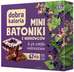 Dobra Kaloria Mini batoniki a''la ciasto porzeczkowe, bez