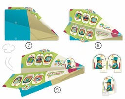 Samoloty - zestaw do origami, DJ08760-Djeco, zabawki kreatywne