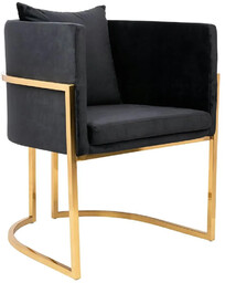 Fotel CHLOE VELVET czarny MSE011000303.V41 - King Home
