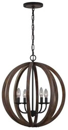 Lampa wisząca drewniana kula 4-punktowa FE/ALLIER/4P WW
