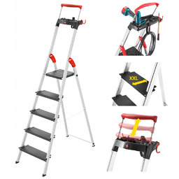 Drabina aluminiowa 5 stopniowa Hailo L100 TopLine (wys.