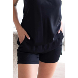 Szorty damskie piżamowe z eleganckiej matowej satyny 3600