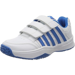 K-Swiss Court Smashstrpomni Kapcie, Unisex Dzieci, Biały/Niebieski, 32