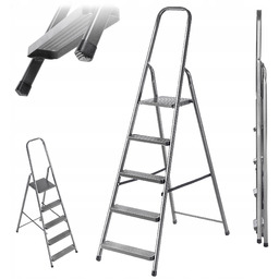 Drabina Stalowa 5 Stopniowa Domowa Drabinka Składana Stopnie