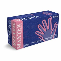 Rękawice nitrylowe bezpudrowe MAXTER rozm. XL opk/100 szt.