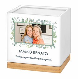 Personalizowana doniczka kwadratowa z Twoim zdjęciem dla mamy