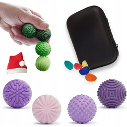 Kulki Magnetyczne Sensoryczne Antystresowe Kolorowa Piłka Silikon Zestaw