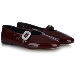 Baleriny damskie Bombonella 3T 6083-08 CLARET RED LEATHER