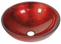 MURANO ROSSO IMPERO, umywalka szklana 40x14cm, czerwona AL5318-63