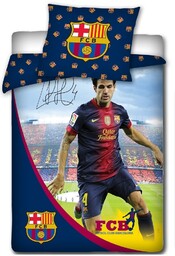 pościel piłkarska Fc Barcelona 160x200 bawełna Fabregas