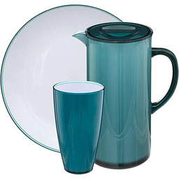 Zestaw obiadowy z niebieskiego polistyrenu WellHome.