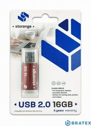 Pendrive STORANGE usb 2.0 16gb brązowy
