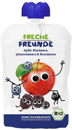 Freche Freunde Mus jabłko jagoda czarna porzeczka jeżyna