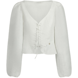 GUESS JEANS KOSZULA Z DŁUGIM RĘKAWEM DAMSKA BIAŁA