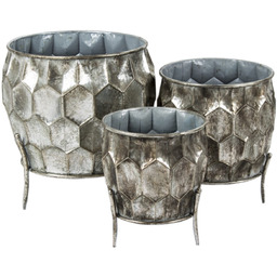 Donica osłonka doniczka doniczki metalowe Kpl. 3 szt