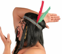 Opaska Indianina z 2 piórkami - 1 szt.
