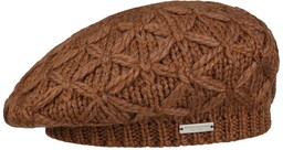 Beret z Dzianiny Annelie by Seeberger, brązowy, One