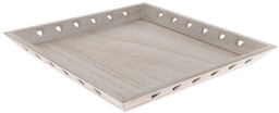 Drewniana taca z sercami 25 x 25 x