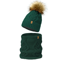 Nandy Komplet Damski Czapka Komin Polar Zimowy -