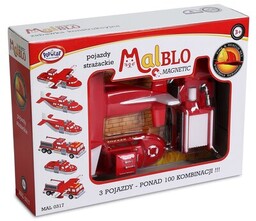 MALBLO Klocki magnetyczne Magnetic Pojazdy strażackie MAL0317