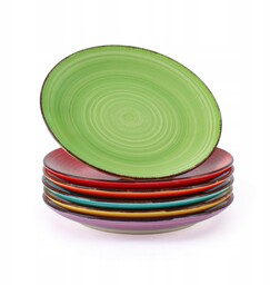 Talerze deserowe VIVID Aura komplet talerzyków ceramicznych zestaw