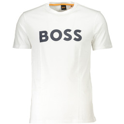 BIAŁY T-SHIRT MĘSKI Z KRÓTKIM RĘKAWEM HUGO BOSS
