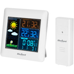 Bezprzewodowa stacja pogodowa czujnik zewnętrzny Rebel LCD kolor