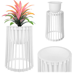 Kwietnik dwustronny Aytre 54 cm biały + wkład